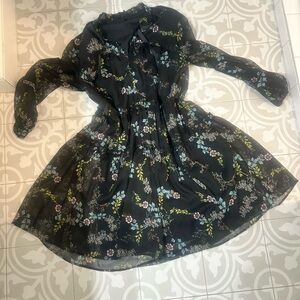 Floral Black Dress
